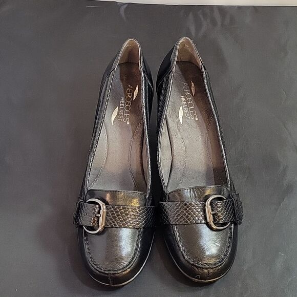 AEROSOLES HEELREST ROUND TOE BUCKLE CLOSURE DETAILS SLIP-ON WOMEN"S SHOE - Picture 3 of 16